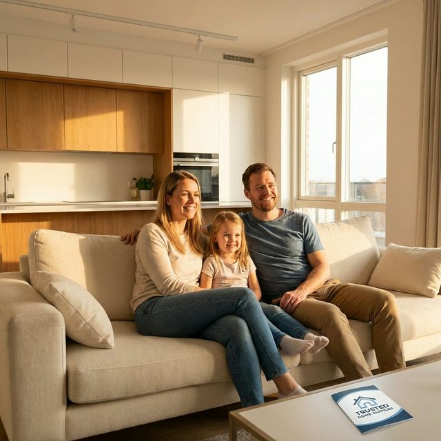 Family with allergies enjoying cleaner air at home